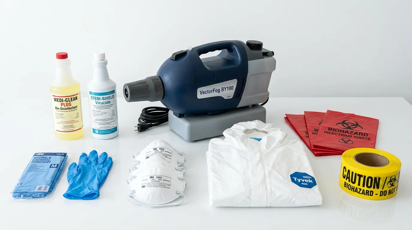 Professional biohazard remediation crew working in Grants Pass